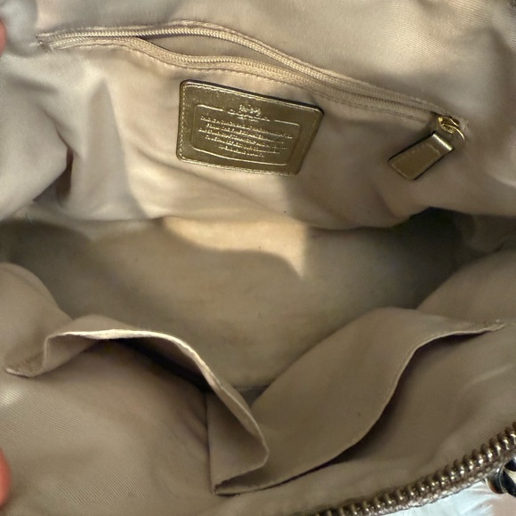 Coach Brown and Gold Peyton Signature Monogram coated canvas Women's Bag - Picture 9 of 9